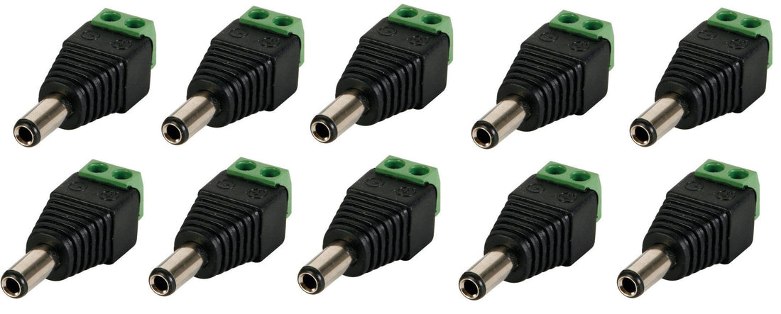10 pcs Fiche adaptateur cc 5.5 x 2.1mm male vers connexion a vis cd022 ECLATS DESTOCKAGE