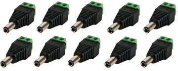 10 pcs Fiche adaptateur cc 5.5 x 2.1mm male vers connexion a vis cd022 ECLATS DESTOCKAGE