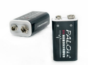 2 Piles accus rechargeables 450mah 7.2v 6.9v 7v 7.1v 6LR61 6F22 EBL Li-ion - ECLATS DESTOCKAGE