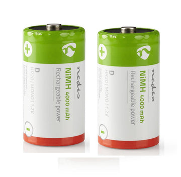 2 piles lr20 1.2v 4000ma batterie rechargeables NiMH 4a type d nr20c r20 HQHR20-4000/2B ECLATS DESTOCKAGE