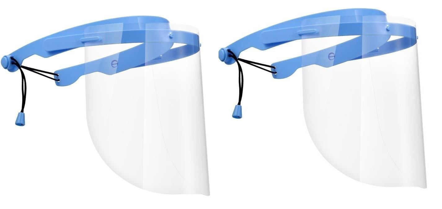 2 visiere de protection anti-gouttelettes réglable anti-salive facial complet Transparent réglable léger ECLATS DESTOCKAGE