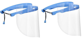 2 visiere de protection anti-gouttelettes réglable anti-salive facial complet Transparent réglable léger ECLATS DESTOCKAGE