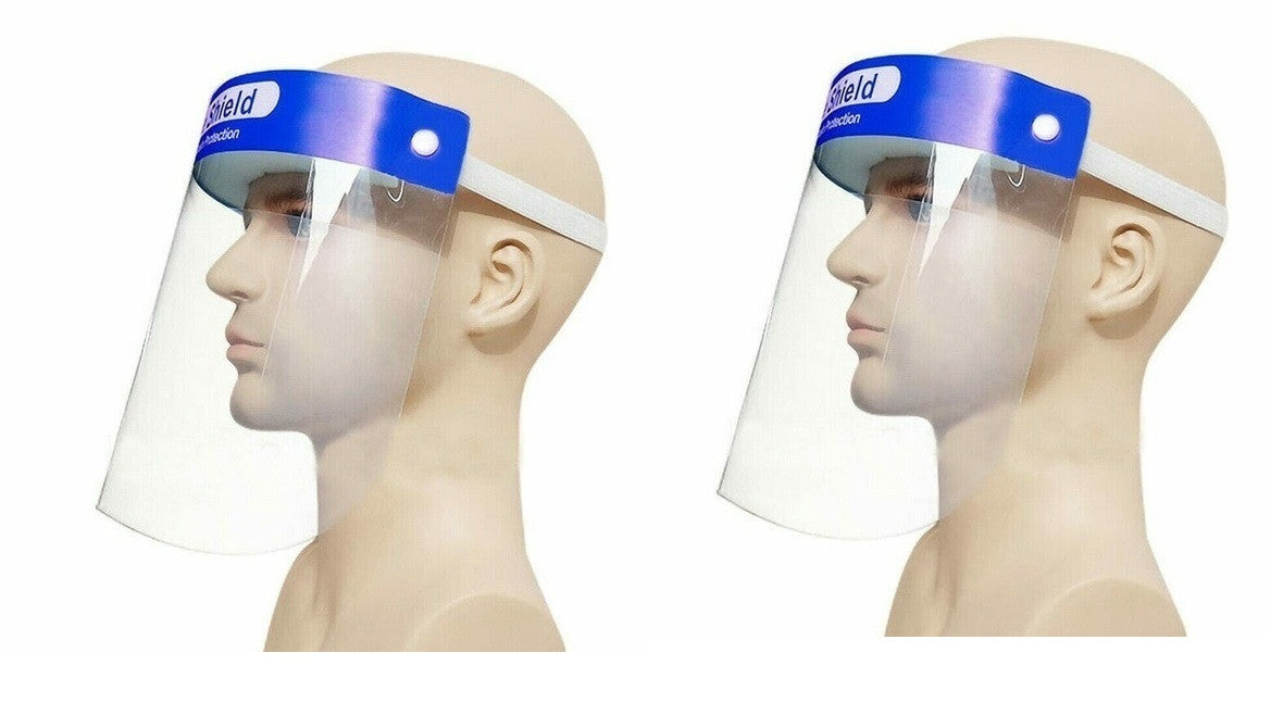 2 visières de protection, réutilisables anti-gouttelettes Anti-buée Anti-poussière écran facial protection bouclier ECLATS DESTOCKAGE