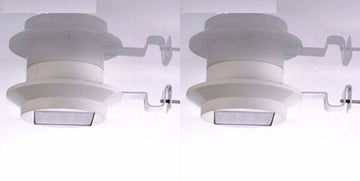 2 X Eclairage lampe solaire 3 led mur extérieur de sécurité cloture cour jardin - ECLATS DESTOCKAGE