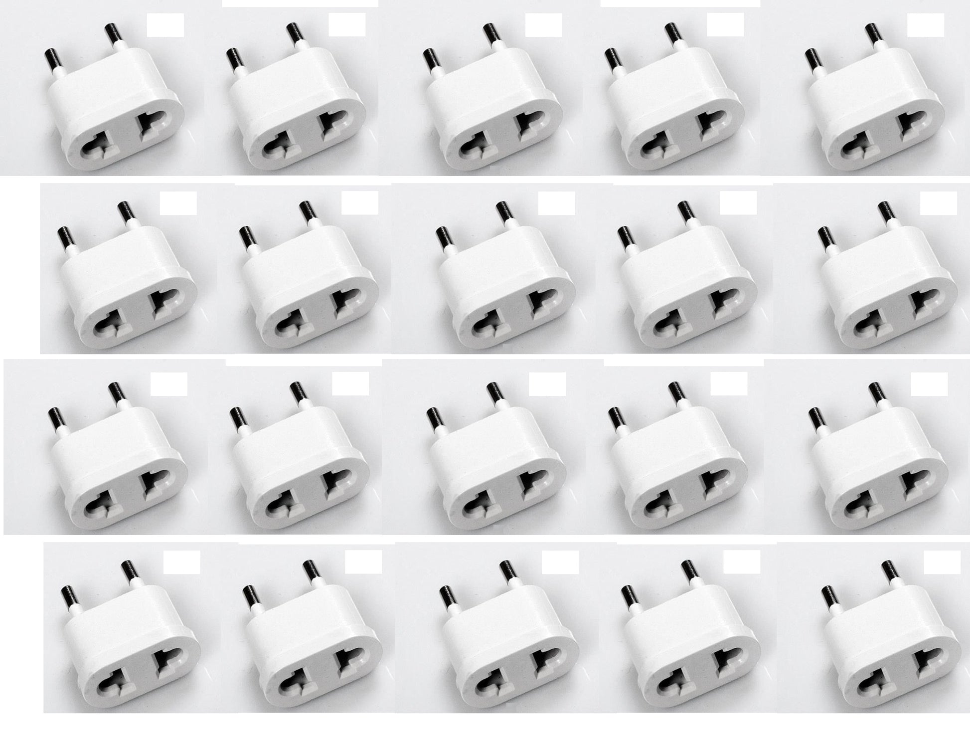 20 Adaptateur blanc prise electrique secteur voyage us vers fiche euro chine japon canada - ECLATS DESTOCKAGE