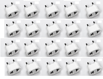 20 Adaptateur blanc prise electrique secteur voyage us vers fiche euro chine japon canada - ECLATS DESTOCKAGE