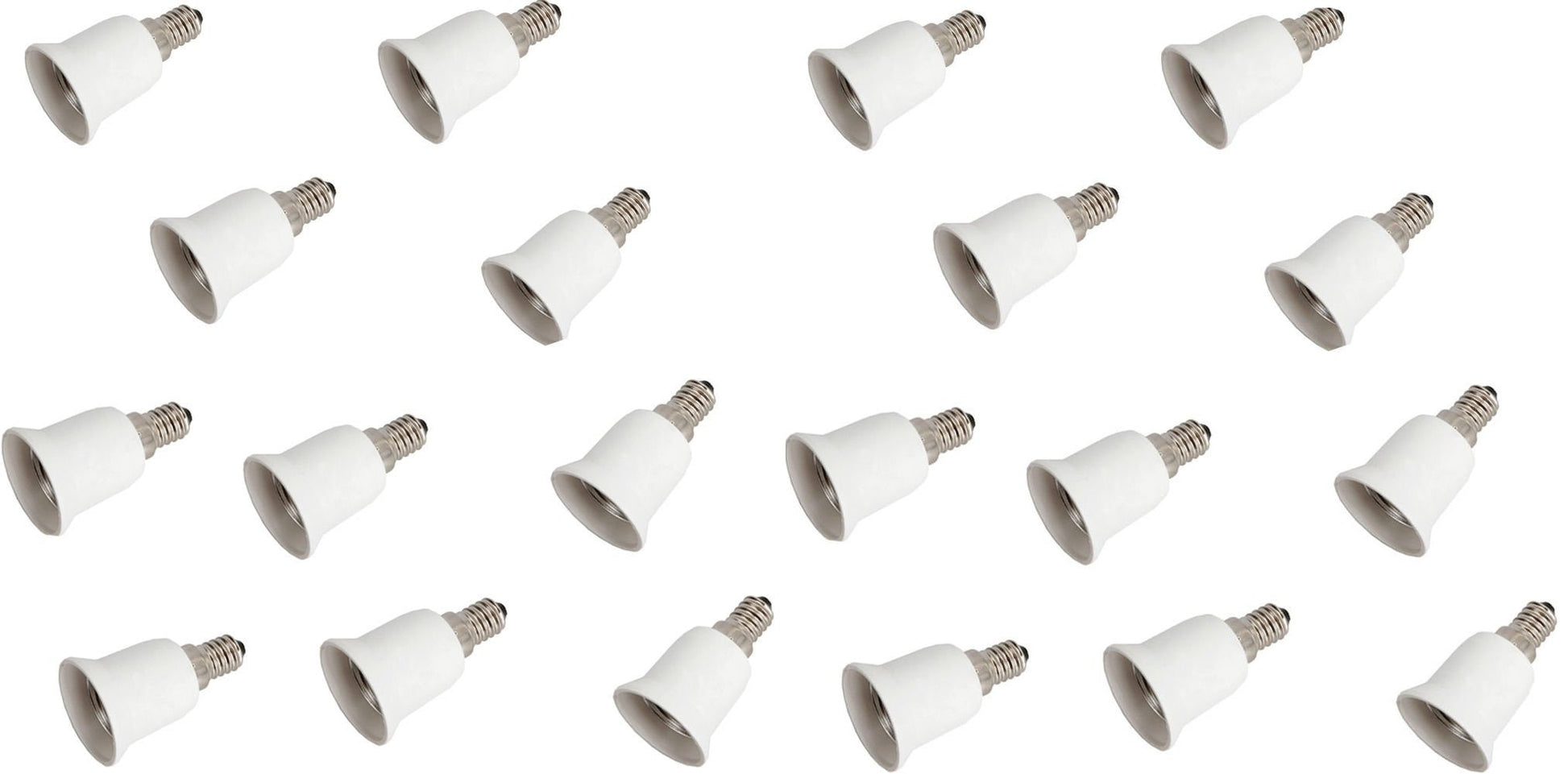20 adaptateurs convertisseur e14 a e27 douille lampe ampoule led culot 12v 24v 48v 220v ECLATS DESTOCKAGE