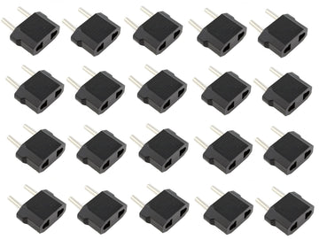20 adaptateurs secteur asie prise electrique usa vers euro convertisseur chine japon voyage - ECLATS DESTOCKAGE