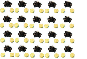 20 masques 8 cartouches filtre carbone protection nez bouche filtre risque chimique ECLATS DESTOCKAGE