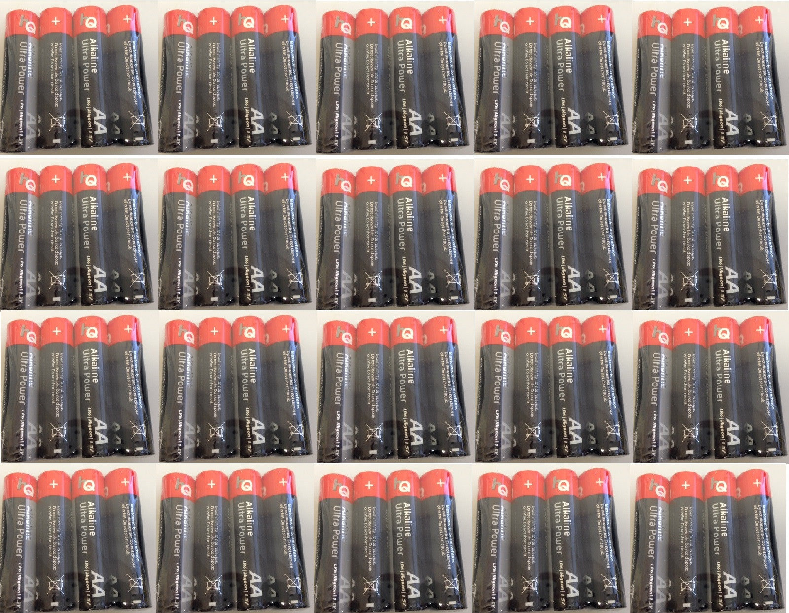 20 pack 4 piles alcaline r6p 1.5v (80 piles) packs piles aa am3 lr6 15a e91mn1500 815 4006 alcalines - ECLATS DESTOCKAGE