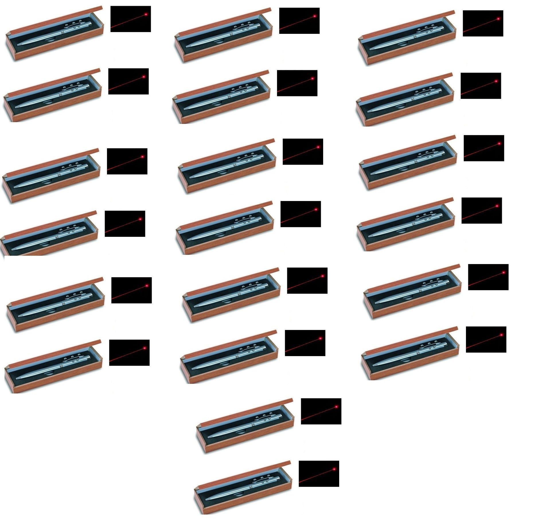 20 stylos bille laser rouge pointeur electronique faisceau blanc lampe led lazer (3 en 1) 143.1651 ECLATS DESTOCKAGE