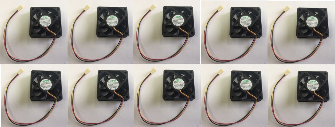 20 Ventilateur 12v 60mm 60x60x15mm connecteur 3 pins 12 volt ordinateur pc ECLATS DESTOCKAGE