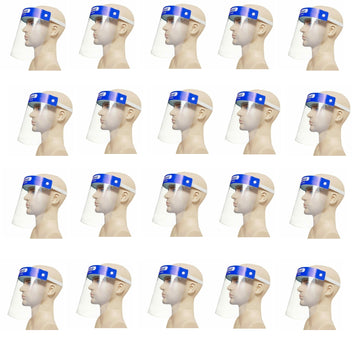20 visières de protection, réutilisables anti-gouttelettes Anti-buée Anti-poussière écran facial protection tete bouche nez ECLATS DESTOCKAGE