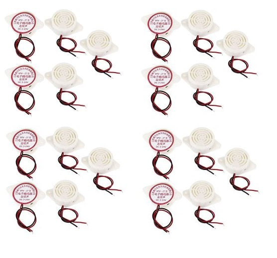 20 X Buzzer 24v 90db dispositif sonore sirene 24vcc alarme bip sfm-27 3v 4.5v 6v 9v 12v - ECLATS DESTOCKAGE