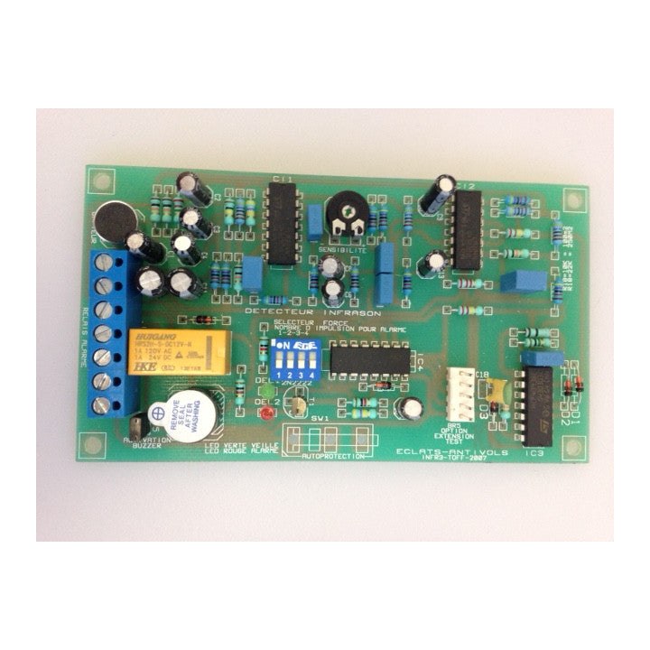 Detecteur perivolumetrique buzzer autoprotection alarme electronique infrason 12v mistral