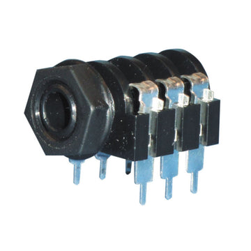 Jack stereo femelle ø6.35 chassis pour ci embase jack chassis is. stereo avec coupure