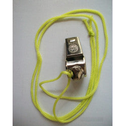 Sifflet métal à roulette a bille avec cordon arbitre boite de nuit police militaire tonalité haute