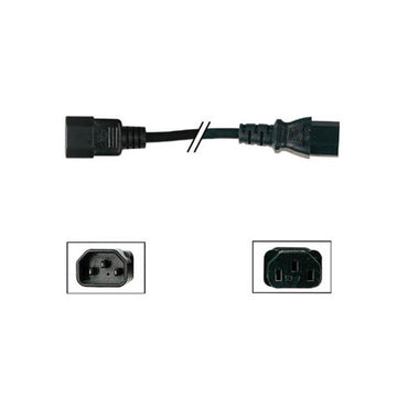 Prolongateur electrique fiche euro mâle vers fiche euro femelle noir 1.8m net3b