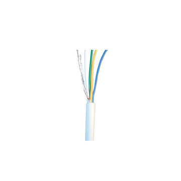Cable 4x0.22 souple blinde blanc ø4mm (1m) fil 4x0,22 avec ecran cablage alarme telephone
