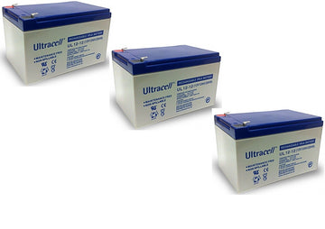 3 accus batterie rechargeable 12ah 12v ul12-12 np 12-12 solaire pile sèche accu plomb gel 12a 13ah - ECLATS DESTOCKAGE