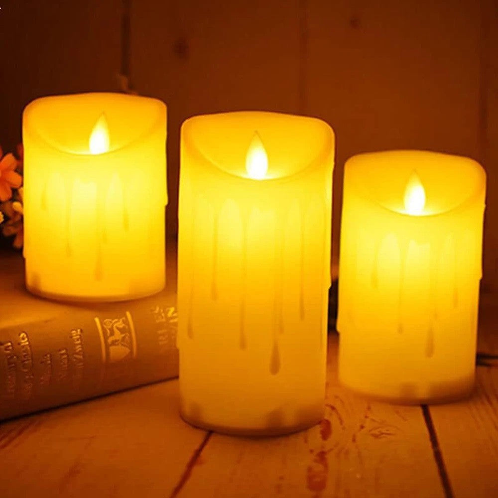 3 Bougie a led sur pile eclairage decoratif lumiere douce basse consommation xmcl5 velleman ECLATS DESTOCKAGE