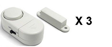 3 contact porte sonore appartement cave garage alarme intrusion detection ouverture ECLATS DESTOCKAGE