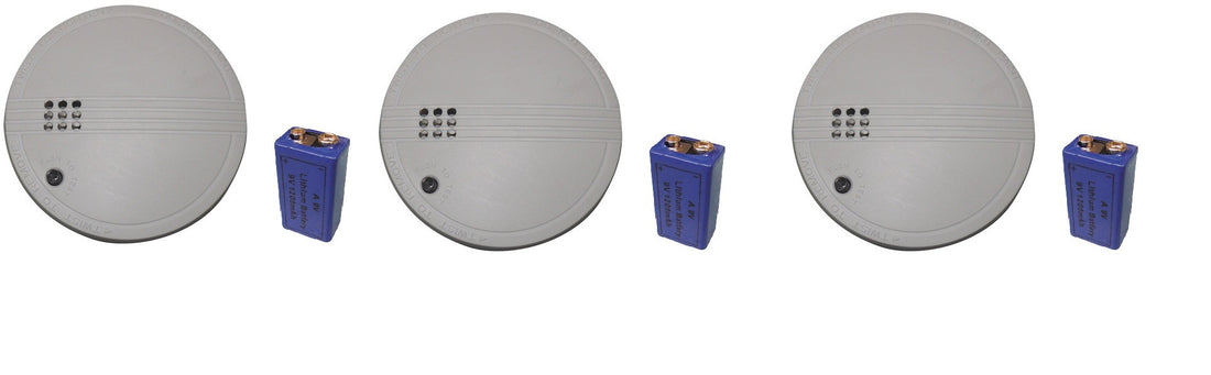 3 Mini detecteurs de fumee avec 3 piles lithium detection incendie efficace - ECLATS DESTOCKAGE