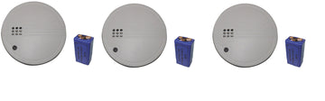 3 Mini detecteurs de fumee avec 3 piles lithium detection incendie efficace - ECLATS DESTOCKAGE