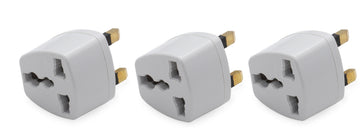 3 pcs adaptateur universel de voyage us/eu/japan/ vers uk 3 broches convertisseur de prise - ECLATS DESTOCKAGE
