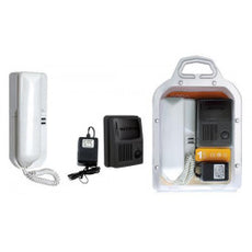 Interphone de porte audio villa 1 combine portier phonique 1bp complet (câble à rajouter)