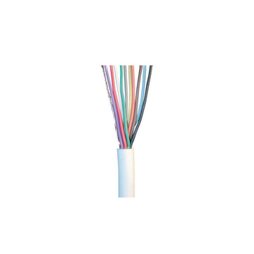 Cable 10x0.22 souple blinde blanc ø5.5mm le mètre fil 10x0,22 telephone avec ecran cablage alarme