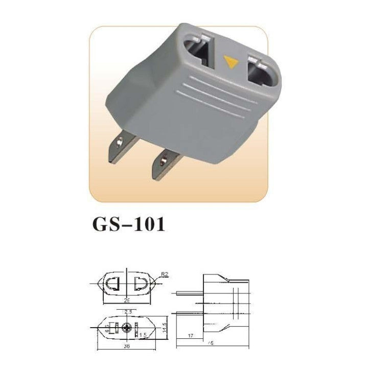 Adaptateur europe canada euro/americain japon etats unis voyage secteur prise usa convertisseur
