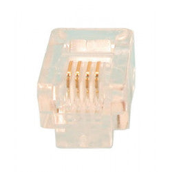 Fiche modulaire mâle a sertir rj11 6p/4c telephonie (1 pièce) jack 6p4c ta116p4c telephone 6p4c