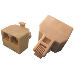 Adaptateur telephonique rj11 rj12 mâle 2 rj11 rj12 femelle 6p4c dedoubleur voyage tcu7