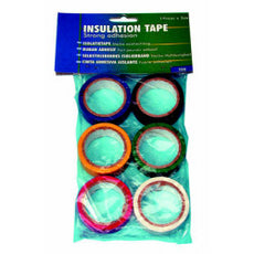 Ruban isolation electricité (lot de 6 rouleaux scotch couleur adhesif 5m) pour isoler t5s