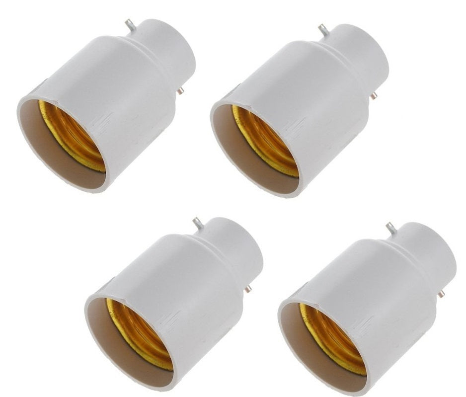 4 adaptateurs B22 vers E27 Ampoule Edison Culot Eddison Base de douille de lampe - ECLATS DESTOCKAGE