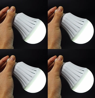 4 ampoules led 220v e27 12w blanc eclairage de secours avec batterie intégré lumiere rechargeable ECLATS DESTOCKAGE