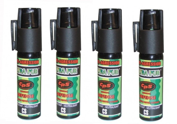 4 bombes aerosol defense GPPM 17ml 25ml pepper incapacitant neutralise ECLATS DESTOCKAGE