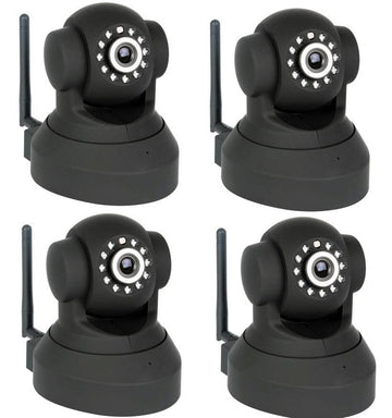 4 caméra ip motorisée wifi compatible iphone video quadra couleur audio pan tilt detecteur mouvement ECLATS DESTOCKAGE