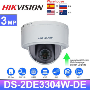 1 camera rs485 MP POE IP Network Mini Dome 4X Zoom PTZ 2-Way Audio IK10 iVMS SD Card ECLATS DESTOCKAGE