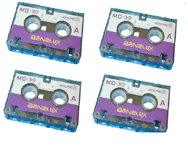 4 microcassette k7 audio miniature 30 minutes mc-30 enregistreur telephone repondeur cassette ECLATS DESTOCKAGE
