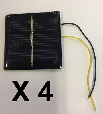 4 panneaux solaires 1.2v 1.5v cebekit c-0139 170mA 204mw cellule solaire panneau photovoltaïque 61x61mm - ECLATS DESTOCKAGE