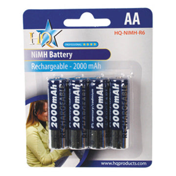 4 piles aa 1.2v 2000ma rechargeable hq-nimh-r6 lr6 aa penlite mignon am3 lr06 ECLATS DESTOCKAGE