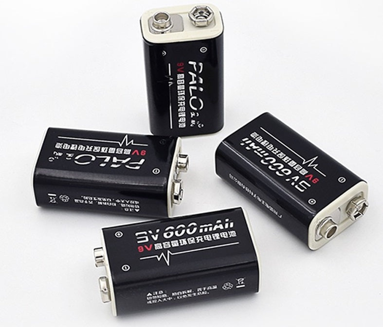 4 Piles accus rechargeables 450mah 7.2v 6.9v 7v 7.1v 6LR61 6F22 EBL Li-ion - ECLATS DESTOCKAGE