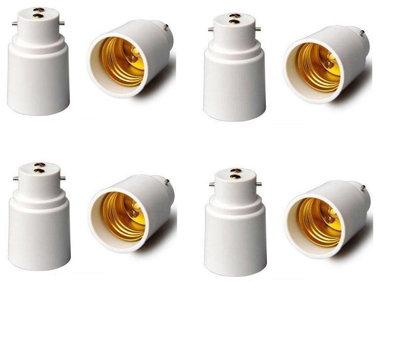 4 x b22 embout baïonnette to e27  adaptateur convertisseur edison à vis led/cfl lampe sans soudure - ECLATS DESTOCKAGE