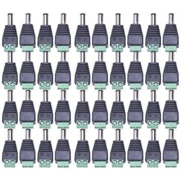 40 pcs Fiche adaptateur cc 5.5 x 2.1mm male vers connexion a vis cd022 ECLATS DESTOCKAGE