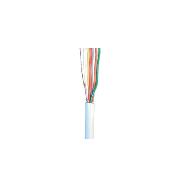 Cable 6x0.22 souple blinde blanc ø4.5mm (le mètre) fil 6x0,22 avec ecran cablage alarme telephone