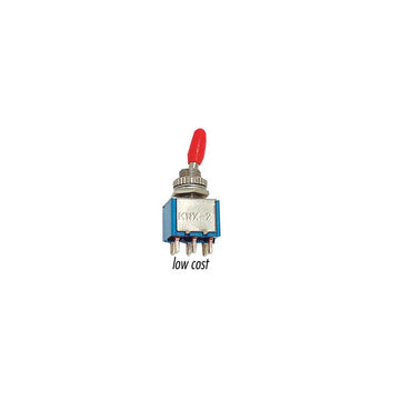 Interrupteur inverseur vertical dpdt on (on) a levier 8011lc rouge bleu