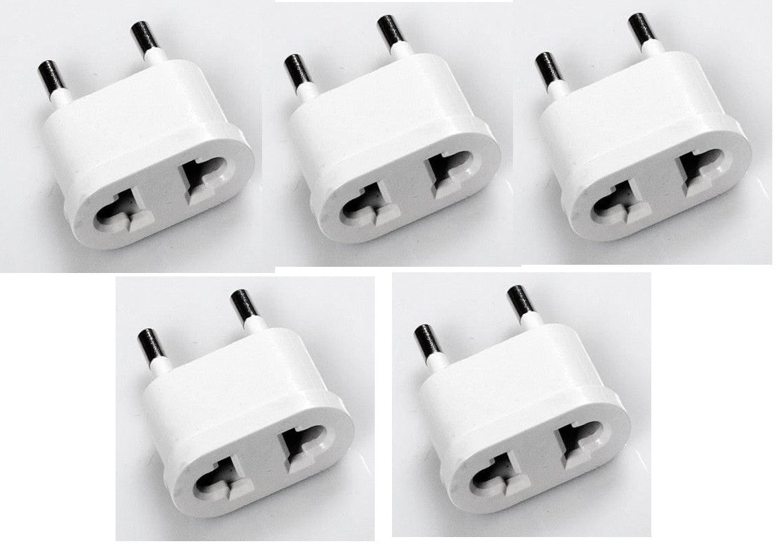 5 Adaptateur blanc prise electrique secteur voyage us vers fiche euro chine japon canada - ECLATS DESTOCKAGE