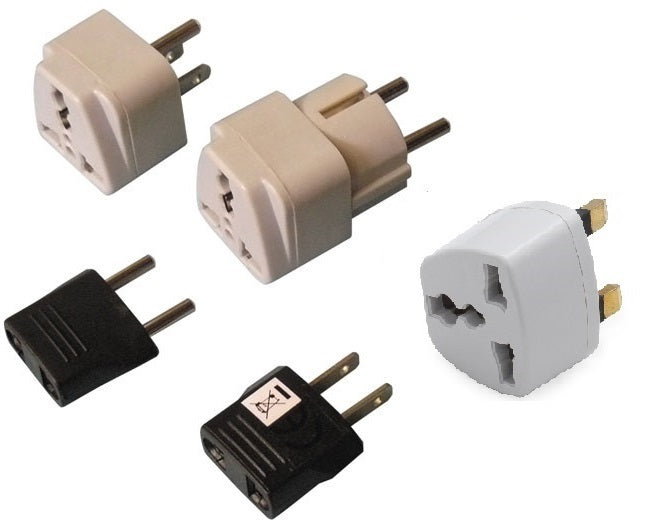 5 adaptateurs voyage electrique secteur europe france angleterre usa allemagne canada - ECLATS DESTOCKAGE